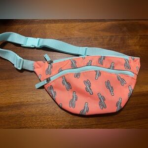 Kids Cactus Print Coral Fanny Pack